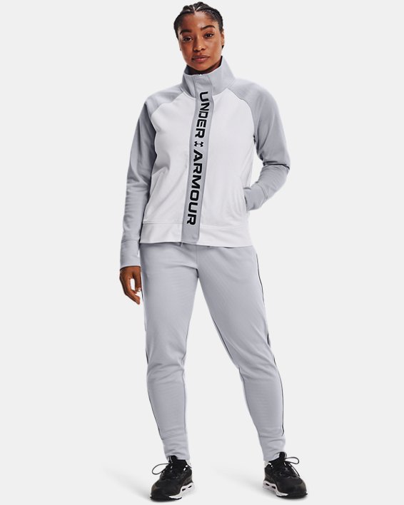 Women's UA RUSH™ Tricot Jacket, White, pdpMainDesktop image number 0